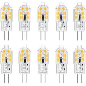KAL-Ampoule G4 Led 12V 2W Blanc Neutre 4000K, 200Lm, Équivalent Lampe Halogène G4 10W 20W, Non-Dimmable, Ac Dc G4 12V Led 4000K Pour Hotte De Cuisine, Lustre, Lot De 10 - Neuf