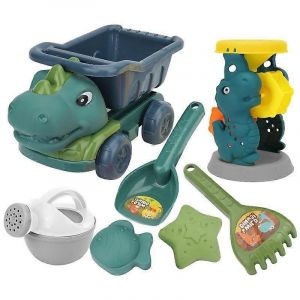 Ensemble De Jouets De Plage Pour Enfants, Dinosaure, Voiture, Pelle, Outil De Dragage D'eau Ext&eacute;rieur Pour B&eacute;b&eacute;-8295-67b (Vert Fonc&eacute;) - Neuf