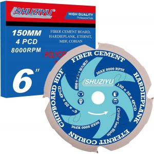 150mm-4PCD, Trou Central 20mm, Diamant Polycristallin 4PCD, Lame de Scie Circulaire pour Fibrociment - Neuf