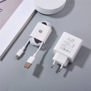 Pour Honor chargeur rapide 66W, adaptateur d'alimentation EU US, câble de Type C 6A pour Honor 50 60 70 90 100 200 Pro Magic 4 5 6 7 Pro VS3 EU Add Cable - Neuf