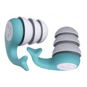 Piscine des Bouchons d'oreilles pour les Femmes, Imperm&eacute;able &agrave; l'eau de Silicone d'Annulation de Bruit, Doux Protection de l'Ou&iuml;e pour la Piscine et les Activit&eacute;s nautiques, le Bleu et le Blanc - Neuf