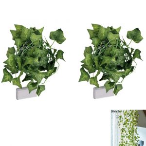 Lot De 2 Guirlandes Lumineuses De 10 M Avec 100 Led En Forme De Feuilles De Lierre, Aliment&eacute;es Par Piles, Pour La D&eacute;coration Int&eacute;rieure Et Ext&eacute;rieure. - Neuf