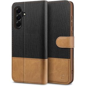 JGD-Coque pour Samsung A56 5G, Etui pour Samsung Galaxy A56 5G Housse en Cuir de Protection, Portefeuille en Cuir Polyur&eacute;thane, Crochet, Pochette pour Monnaie, Fermeture Magn&eacute;tique, Noir - Neuf