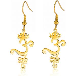 Kal-Collier Om En Forme De Fleur De Lotus Pour Femmes Et Filles - Pendentif En Forme De Lotus - Symbole Om Aum Ohm - Collier De Yoga Avec Breloque En Forme De Fleur De Lotus - Bijou Spirituel En - Neuf