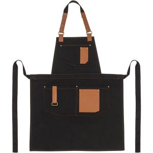 Ulteronixshop-GERARD Tablier Barista et Chef Unisexe &iquest; R&eacute;glable avec Poches et Finitions en Cuir V&eacute;gan &iquest; Parfait pour Cuisine Pro, Caf&eacute;, Gril et Restaurant - Neuf