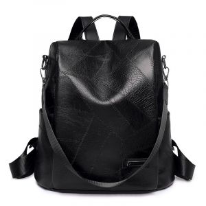Sac à dos antivol pour femme, sac à main en cuir synthétique, sac d'école étanche, sac à bandoulière, sac à dos marron pour l'école et les loisirs - Neuf