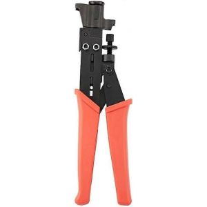 Outil de sertissage haute performance Fil F pour RG59/8RG6/RG11/75-5/75-7 Accessoires d'outil de sertissage avec poignée antidérapante et vis réglable - Neuf