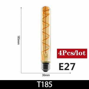 Kalsa-Ampoule Led Edison E14 À Intensité Variable, Rétro, Filament Spirale Localité, Lampe Inescente, Éclairage Décoratif De Lustre, 4w, 4 Pièces,T185 4pcs,Oui - Neuf