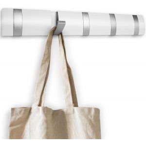 Sjzg-Pat&egrave;re Murale De 5 Crochets R&eacute;tractables, Aluminium Crochet Mural Pliable En M&eacute;tal Porte Manteau Mural Pat&egrave;res Pour Suspendre Manteaux &Eacute;charpes, Sacs &Agrave; Main Et Autres, Pour Cuisine, Salle - Neuf