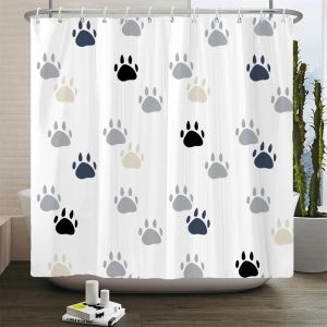 Rideau De Douche Imprimé Chat,Dessin Animé,Animal,Bain,Hofor,Baignoire,Couverture De Bain,Avec 12 Crochets.Wxy-20241223000329.W120Xh180Cm - Neuf