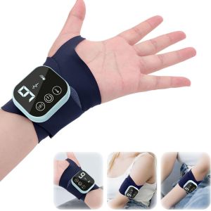 Appareil De Massage Ems & Tens Pour Poignet, Portable Rechargeable Sans Fil Avec 3 Niveaux De Chaleur, 5 Modes De Massage Et 9 Intensit&eacute;s - Soulage Fatigue Et Douleurs (Bras, Coude, Poignets) - Neuf