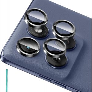 Kal-Protection De Lentille Pour Motorola Moto Edge 60 Fusion Caméra Arrière Protecteur Individuel En Alliage Aluminium Verre Trempé Anti Rayures Protector Caméra Pour Tout Coque Noir - Neuf