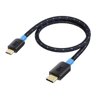 Câble Micro Usb Vers Usb C 0,3 M (Câble Usb C Vers Micro Usb, Cable Usb C Micro Usb) Avec Jaquette Tressée En Noir[BLE7111321] - Neuf