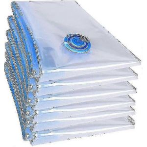 Paquet de 6 sacs de rangement sous vide XXL pour couettes &agrave; v&ecirc;tements - Space Saver Leakproof 100x70cm - Neuf