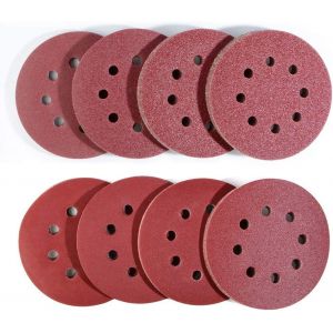 80 Pièce Disques De Ponçage À Fixation En Ponceuse Excentrique, (Ø125mm Set De Papier À Poncer), 10 X 40/60/80/120/180/240/320/400 Pour Ponceuse Orbitale Aléatoire By - Neuf