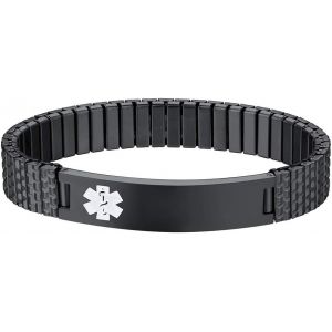 Kalsw-Personnalis&eacute; Bracelet D'identification-Alerte M&eacute;dicale Sos-Bracelet Sport Id-Bracelet D'allergie-Bracelet De M&eacute;dicaments En Acier R&eacute;glable Pour Hommes Femmes-Gravure Gratuite Personnalis&eacute; - Neuf