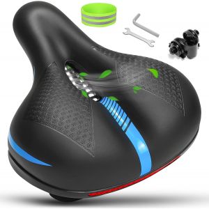 Asfasfq-Selle De Velo Ultra Confortable Homme Et Femme - Super Doux, Large, Mousse À Mémoire De Forme, Siège De Vélo Ergonomique - Selle Confort Velo Pour Vtt, Vélo De Ville, Ebike, Vélo Stationnaire - Neuf