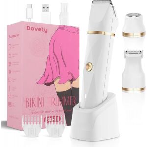 Oayew-Rasoir &Eacute;lectrique 3 En 1 Pour Femme, Tondeuse Bikini, Rasoir Pour Femme, &Eacute;tanche Ipx6, Humide Et Sec, &Eacute;pilateur Pour Bikini, Aisselles, Jambes, Bras, Corps, Visage (Blanc) - Neuf