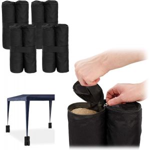 Ulteronixshop-Poids De Lestage De Pavillon, Jeu De 4, Lestage Pour Tentes, &Agrave; Remplir De Sable, Pierres, 10 Kg Par Pied, Noir - Neuf