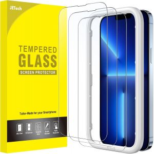 JGD-Protection d'&Eacute;cran &agrave; Couverture Compl&egrave;te pour iPhone 13 Pro Max 6,7 Pouces, Integrale Film en Verre Tremp&eacute; avec Outil d'Installation Facile, Compatible Coque, Transparent HD, Lot de 3 - Neuf