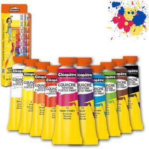 Peinture Gouache Nefertari Premium - Assortiment De Couleurs - 10 Tubes De 10ml - Neuf