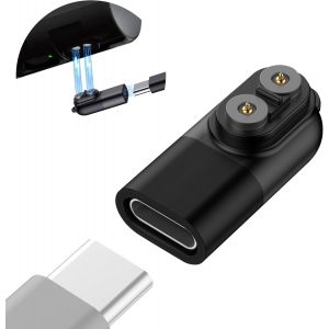 THEF-Adaptateur de Charge de Type C Compatible avec LEDLENSER P&H Models pour H5R, H7R, H15R, P18R - Compatible avec Le Chargeur magnétique - Noir - Neuf