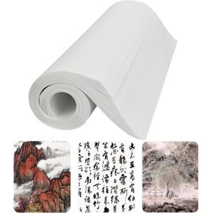 Mevronisshop-120pcs Papier De Riz Xuan Paper Pour Calligraphie Chinoise, Peinture Chinoise, Peinture, Dessin, Feuille De Riz, Rice Paper 35 X 25cm (Papier De Riz Brut) - Neuf