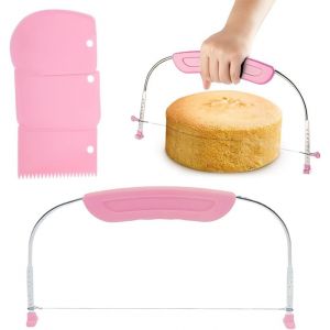 Kal-Coupe-Gâteau Avec 3 Grattoirs À Crème, Niveleur Professionnel En Acier Inoxydable, Outil De Cuisson Pour La Découpe De Gâteau - Neuf