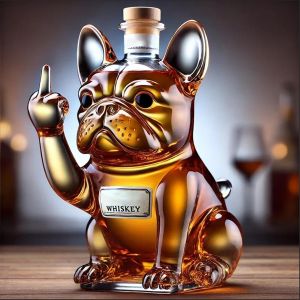 Bouteille De Whisky Bouledogue Français Intéressante, Carafe À Vin Rouge Créative, Cadeau Unique Pour Papa, Décoration De Bar Familial Pour Passionné De Bouledogue Français (Type B) - Neuf