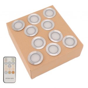 Hjlian Kit De 10 Spots Led Encastres Pour Terrasse, 0,8 W, En Acier Inoxydable 304, Etanche Ip67, Prise 90-265 V, Prise Au - Neuf