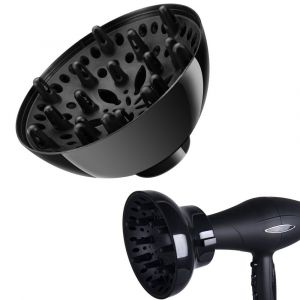 Diffuseur universel pour sèche-cheveux avec buse de 4,0 à 4,8 cm de diamètre pour coiffer les cheveux bouclés ou ondulés, sécher et obtenir un volume maximal sans frisottis - Neuf