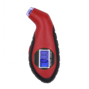 Manometre numerique de pression des pneus 140 PSI (9,9 bar), retroeclaire, portable, rouge, pour voitures et camions. Moniteur de pression des pneus - Neuf