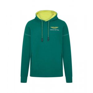 Sweat &Agrave; Capuche Aston Martin Team Officiel Formule 1 Lifestyle Logo - Vert Homme - Neuf