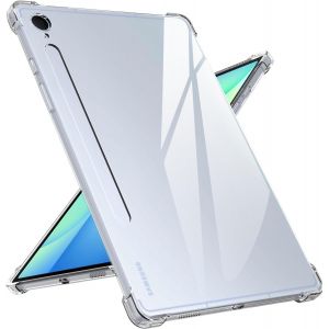 ELVORIX-Coque pour Samsung Galaxy Tab S10 FE+ /Tab S10 FE Plus 13,1 Pouces, Protection Avanc&eacute;e Contre Les Chutes, Flexible en Silicone TPU Anti-Jaunissement Coque pour Samsung Tab S10 FE+,Transparent - Neuf