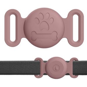 LETNERNY-Airtag Coque Pour Collier De Chien, Motif Sculpt&eacute; Pour Apple Air Tag Gps Localisateur De Suivi Pour Animal De Compagnie, Housse En Silicone Pour Collier De Chien Et Chat - Neuf
