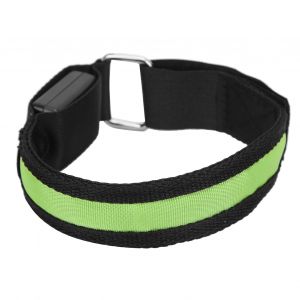 Brassard Reflechissant A Led Reglable, 3 Modes D'eclairage, Pour La Course Nocturne En Exterieur, Le Jogging, Le Cyclisme, Vert - Neuf