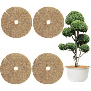 KALANKA-4 Pièces 30cm Tapis de Coco, Tapis de Coco Protection, Tapis Coco Plantes, Disque de Paillage, pour Plantes en Pot, Protéger Les Racines des Plantes en Pot du Gel - Neuf