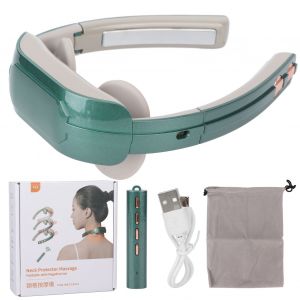 Masseur de cou intelligent, 5 modes, 15 niveaux de puissance, purification des gaz, compresse chaude, vert - Neuf