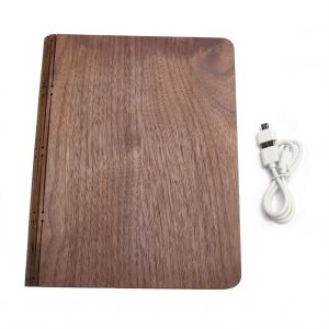 HJLIAN Lampe de bureau pliante en bois a LED rechargeable par USB 5 V, decoration de table, couleur unie (S) - Neuf