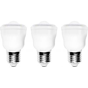 Sjzg-Lot De 3 Ampoules &Agrave; D&eacute;tecteur De Mouvement Pir Avec Culot E27, 2w, &Eacute;quivalent Incandescence 30w, Blanc Chaud 3000k, Veilleuse Automatique On/Off Pour Couloir, Cour, Ac 220-240v, Non Dimmable - Neuf