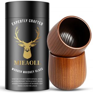 2 Verres A Whisky En Bois Charbonne, Cadeaux Pour Hommes Pour Noel Anniversaire - Neuf