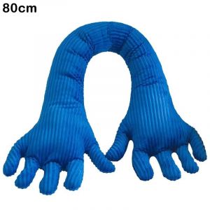 Dessin anim&eacute; en peluche &agrave; la main rembourr&eacute; doux coussin d&eacute;corations enfants enfants anniversaire cadeau cadeaux bleu,80cm - Neuf