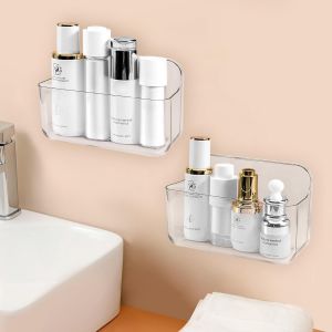 &Eacute;tag&egrave;re salle de bain, 2 pi&egrave;ces &Eacute;tag&egrave;re de douche sans per&ccedil;age pour montage mural d'&eacute;tag&egrave;res de salle pour salle de bains et cuisine (Petit Panier*2) - Neuf