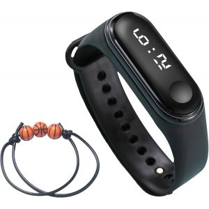 Kalanka-Montre Pour Enfants De 6 À 15 Ans, 3atm Étanche Montre Bracelet En Silicone Digital Montre Pour Filles Et Garçons - Neuf
