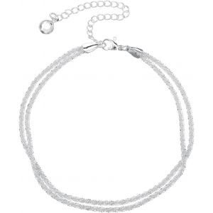 Cmjaagur-Sterling Silver Bangle Bracelet For Women Waterproof Stackable Day Jewelry Sparkling Chain For Women Gold Jewelry Gift One Size No Gemstone, No Gemstone[M778] - Neuf