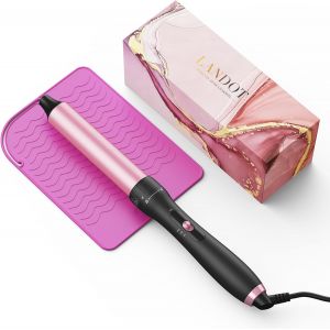 KALANKA-Fer à friser de 32 mm : fer à friser professionnel, ondulations douces, cheveux fins à forts, avec gant à chaleur et tapis en silicone résistant à la chaleur - Neuf