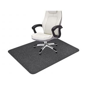 Tapis De Chaise Antid&eacute;rapant 90 X 120 Cm Pour Sols Durs - Gris Fonc&eacute; - Neuf