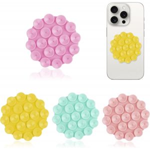 4 Pièces Silicone Ventouse Téléphone,Ventouses En Silicone,Ventouse Telephone Portable,Support Telephone Ventouse,Multifonctionnel Support Téléphone Ventouse,Support Téléphone Ventouse - Neuf