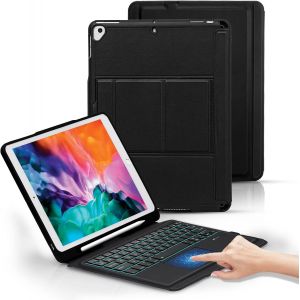 &Eacute;tui De Clavier Compatible Avec Ipad 10,2 Pouces,Ipad 9e G&eacute;n&eacute;ration,8e G&eacute;n&eacute;ration,7&egrave;me G&eacute;n&eacute;ration,Ipad Air 3 Et Ipad Pro 10,5 Touchpad &Eacute;clair&eacute; Magn&eacute;tique Amovible Et Porte-Stylo Avec - Neuf