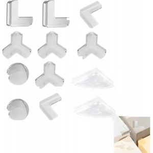 Lot De 12 Protections D'angle Pour B&eacute;b&eacute; - Transparent - Protection Des Coins De Table Pour B&eacute;b&eacute; - Protection Des Coins - S&eacute;curit&eacute; Enfant - Autocollant Pour Table,Meubles,Table En Verre - Neuf